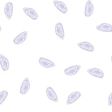 Oyster seafood glyph seamless pattern Illustrazione stock