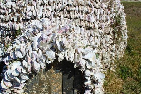 Oyster-shell igloo at the Cité de l'Huître in Marennes-Oléron Stock Photos