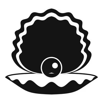 Oyster shell opening, offering a precious pearl Stock Illustration
