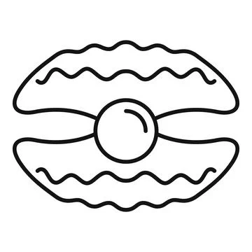 Oyster shell opening revealing a precious pearl Stock Illustration