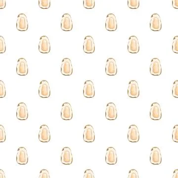 Oyster shell pattern background seafood food theme イラスト素材