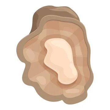 Oysters shell icon cartoon vector. Food nature conch Stock Illustration