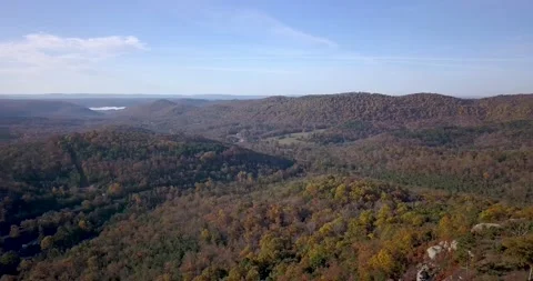 Ozark Mountains 2020 fall colors Stock Footage 142908368