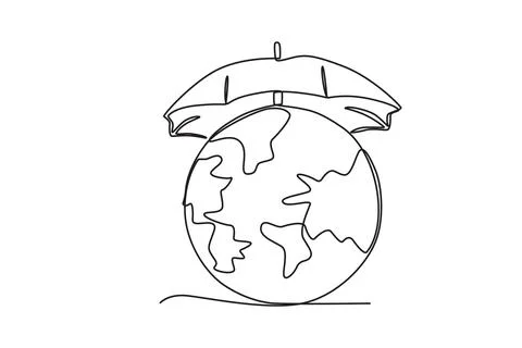 An ozone day concept Stock Illustration