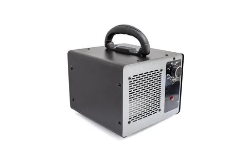 Ozone generator with a timer and black metal case, isolated on white backgrou Stock Photos
