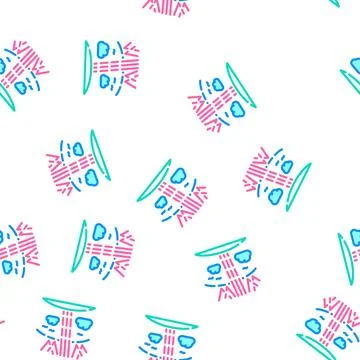Ozone holes disaster vector seamless pattern 스톡 일러스트