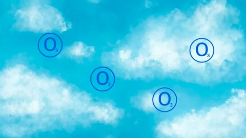 The ozone layer depletion explained, Molecule of ozone Stock Footage 248283775