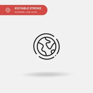 Ozone Layer Simple vector icon. Illustration symbol design template for web m Stock Illustration