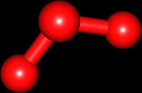 Ozone molecular structure isolated on white Stock Illustration