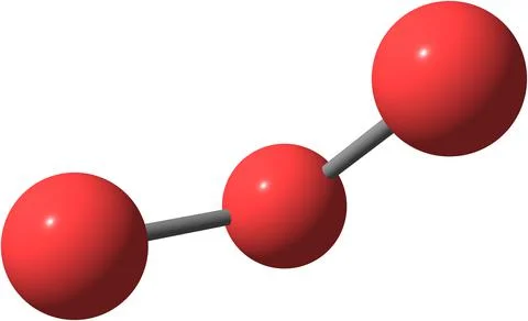 Ozone molecular structure isolated on white Stock Illustration