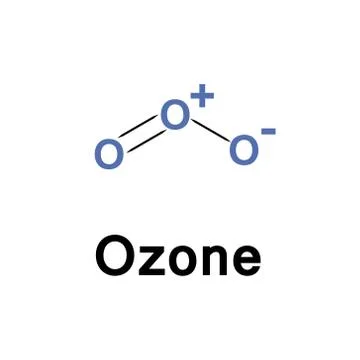 Ozone molecule structure Stock Illustration