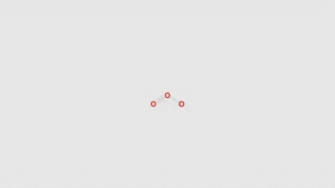 Ozone O3 Lewis Structure Animation Clean No Text Alpha 4K Video stock 339310309