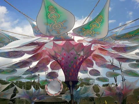 Ozora festival decoration in 2011 Stock Photos