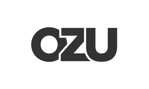 OZU logo design template with strong and modern bold text. Initial based ve.. イラスト素材