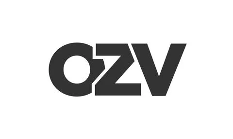 OZV logo design template with strong and modern bold text. Initial based ve.. Stock Illustration