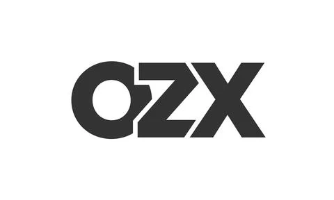 OZX logo design template with strong and modern bold text. Initial based ve.. Stockillustratie