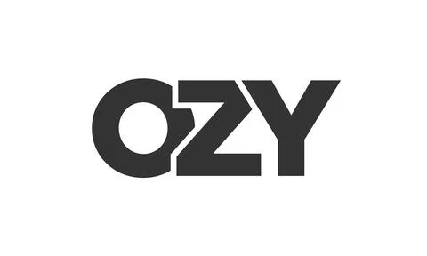 OZY logo design template with strong and modern bold text. Initial based ve.. Stock Illustration