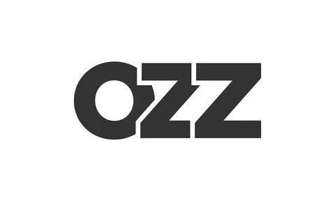 OZZ logo design template with strong and modern bold text. Initial based ve.. Stock Illustration