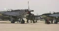 P-51 Mustangs on the tarmac HD Footage
