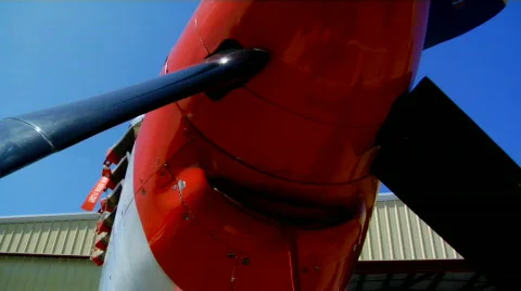 P-51 on pad Stock Footage 62199