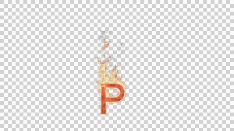 P - Burning letter Stock Illustration