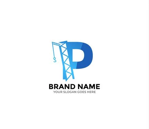 P construction Logo Design Concept Stock-Illustration