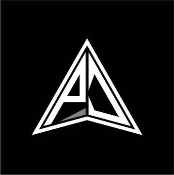 P J initials in the form of a modern minimalist arrow. perfect for letters, g Stock Illustration