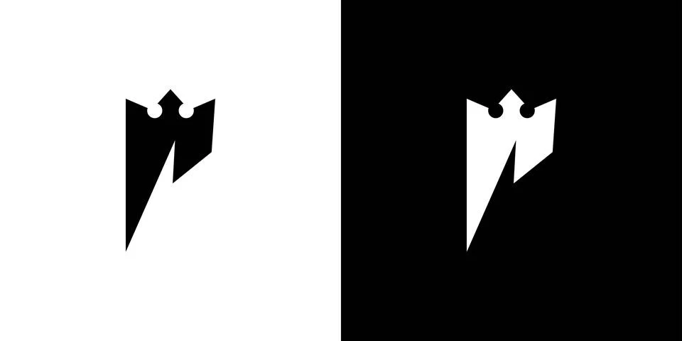 The P King logo design is simple and unique Stock Illustration