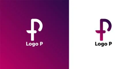 P Letter Abstract Vector Logo Design Template. Creative Typographic Concept I Stock Illustration