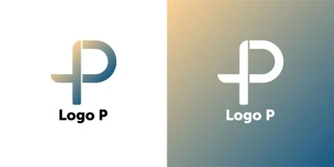 P Letter Abstract Vector Logo Design Template. Creative Typographic Concept I Stock Illustration