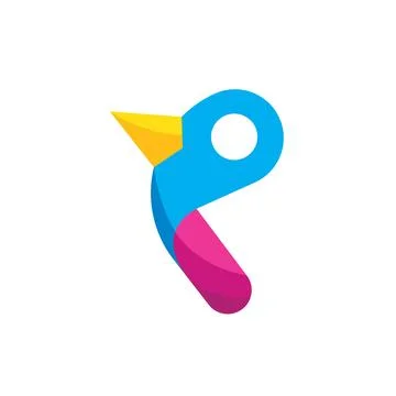 P letter bird icon vector concept design template Stockillustratie