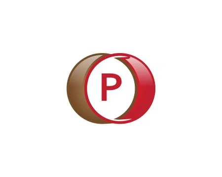 P letter circle logo Stock Illustration