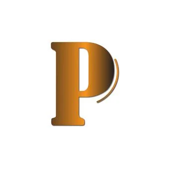 P letter logo design Stock Illustration