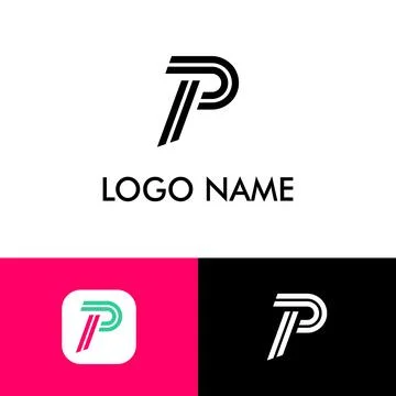 P letter logo template. イラスト素材