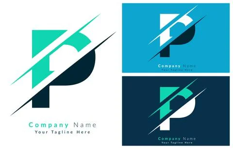 P Letter Logo Vector Design Template Elements Illustrazione stock
