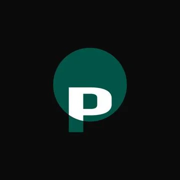 P letter mark logo vector illustration. P typography text logo design Stock Illustration