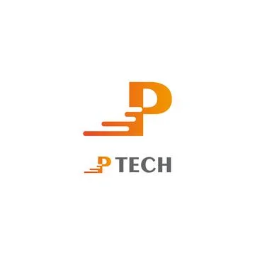 P Letter Technology Logo Template. Vector. Icon Stock Illustration