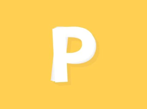 P Letter vector font, modern layers design. Eps10 illustration 스톡 일러스트