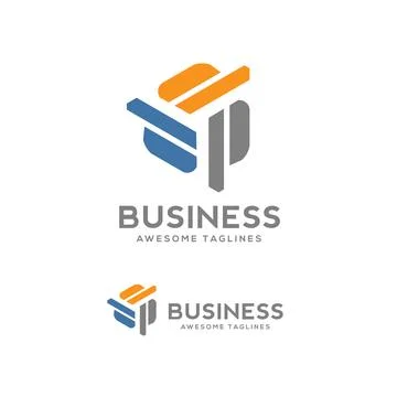 P letter vector technology, triple p logo, ppp logo Stock Illustration