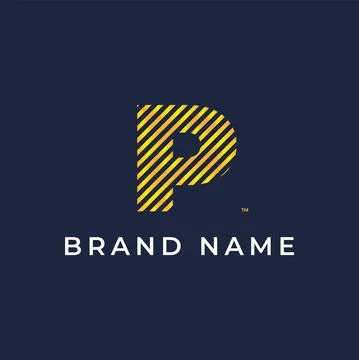 P Line Letter Logo Stock Illustration