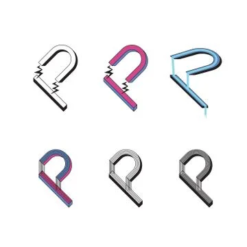 P logo, monogram, vector Stock Illustration