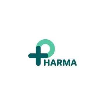 P logo, P with plus logo. Medical logo Stock Illustration