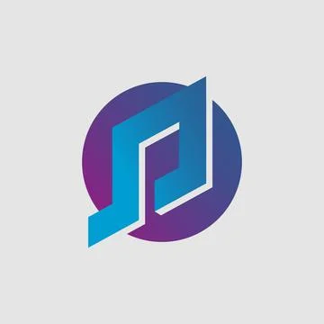 P Music Logo Stock Illustration
