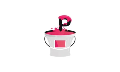 P paint logo Stock Illustration