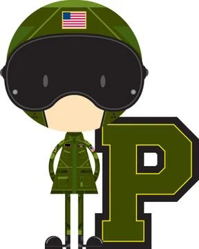 P is for Pilot Illustration Stock Illustration