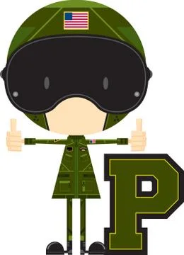 P is for Pilot Illustration Stock Illustration