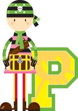 P is for Pirate Stock Illustration