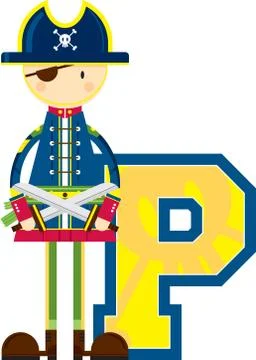 P is for Pirate Illustration