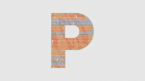 P to Q Letter Switch in Glitchy Cartoon Style Stock Footage 254028190