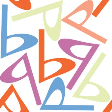 P shape seamless pattern design work Illustrazione stock